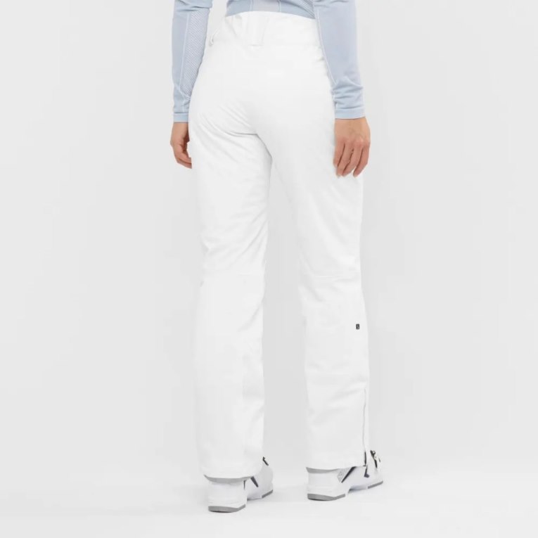 White Salomon The Brilliant Women's Ski Pants | IE NJ6740